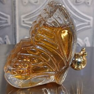 Vintage Avon Bottle Iridescent Glass Butterfly Unforgettable